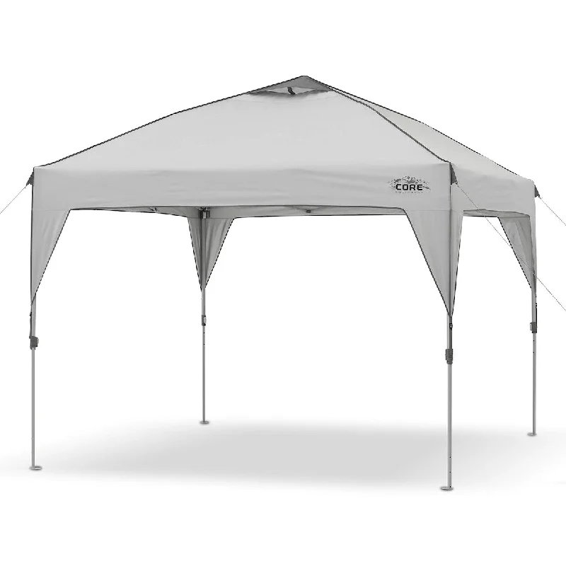 10' x 10' Instant Shelter Pop-Up Canopy Tent with Wheeled Carry Bag, Grey