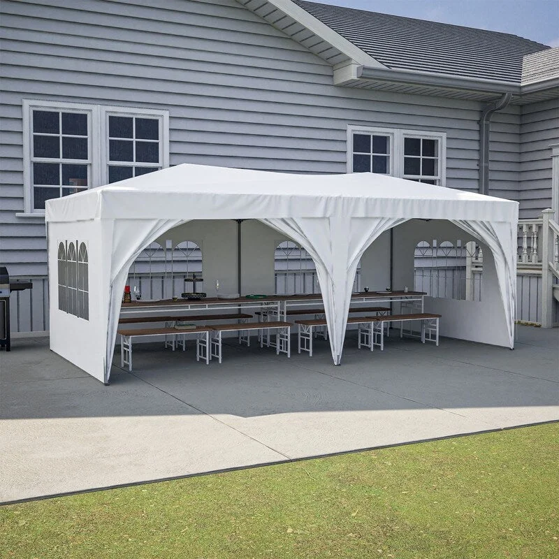 10'x20' Outdoor Portable Party Folding Tent with 6 Removable Sidewalls