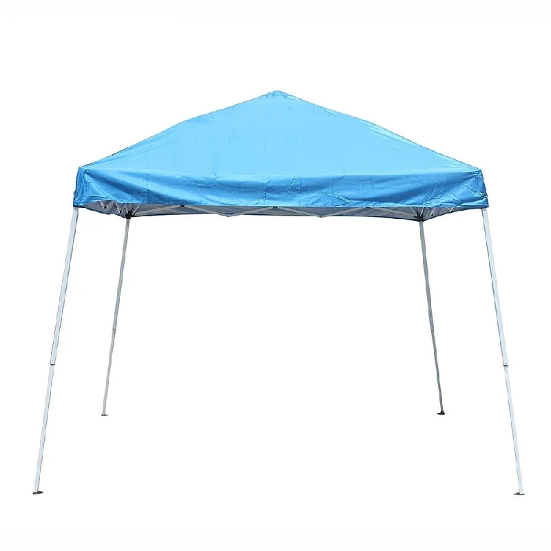 ALEKO 8'x8' Easy Pop Up Outdoor Collapsible Blue Gazebo Canopy Tent