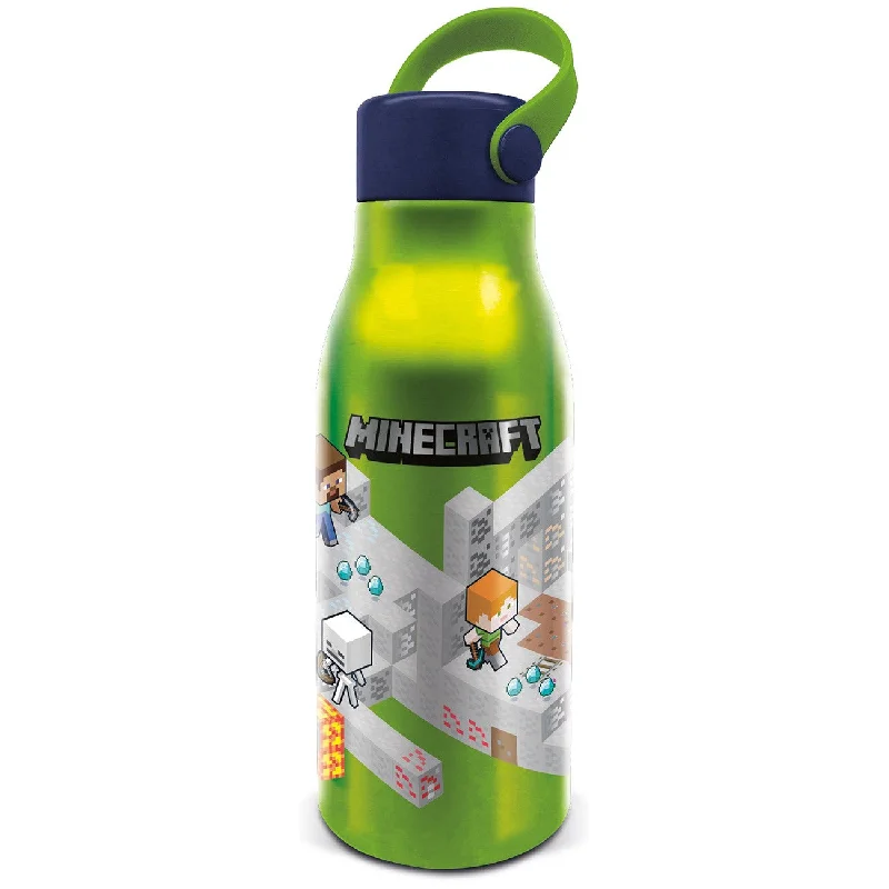 Euromic MINECRAFT Flexi Carrying Strap Aluminum Bottle 760ml