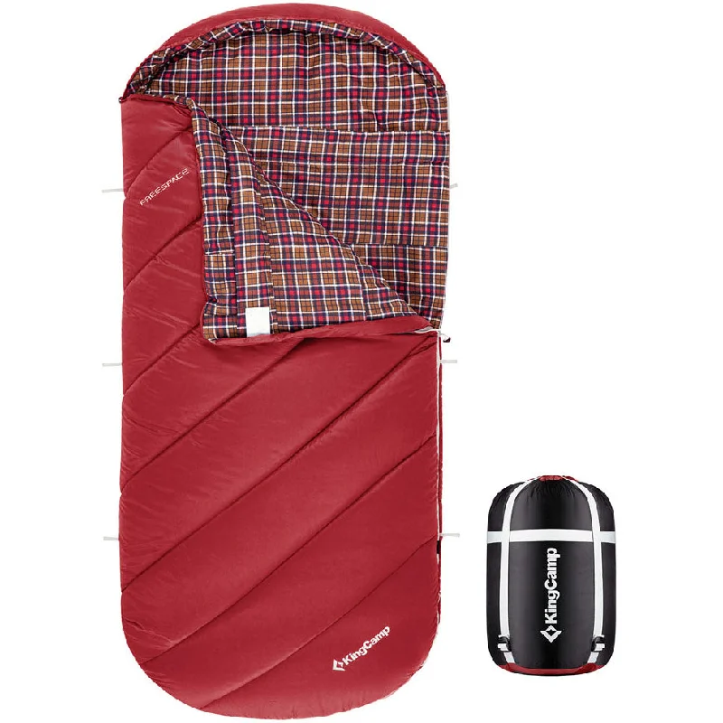 KingCamp 250g Filling 3 Season Cotton lining Wine Plus Size Sleeping Bag