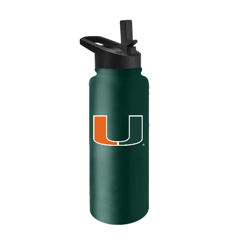 Miami 34oz Logo Quencher Bottle