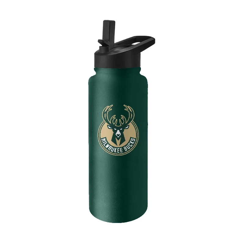 Milwaukee Bucks 34oz Logo Quencher Bottle