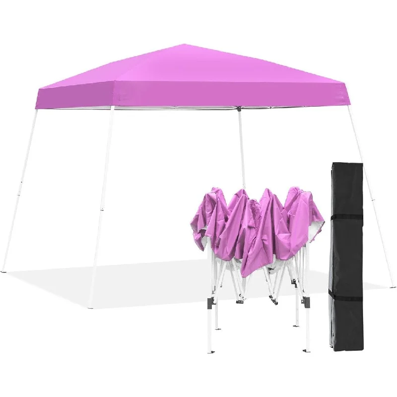 Outdoor 10x10 Ft Pop Up Canopy Tent, Waterproof (Pink)