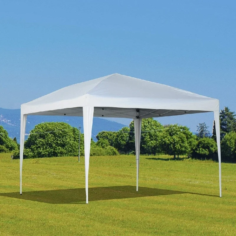 Outsunny 10' x 10' Easy Pop Up Canopy Gazebo Party Tent Shelter