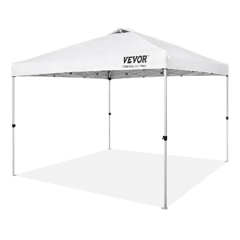 Pop Up Canopy Tent,10 x 10 ft,Silver Coated Tarp,with Portable Roller Bag and 4 Sandbags,Waterproof and Sun Shelter Gazebo