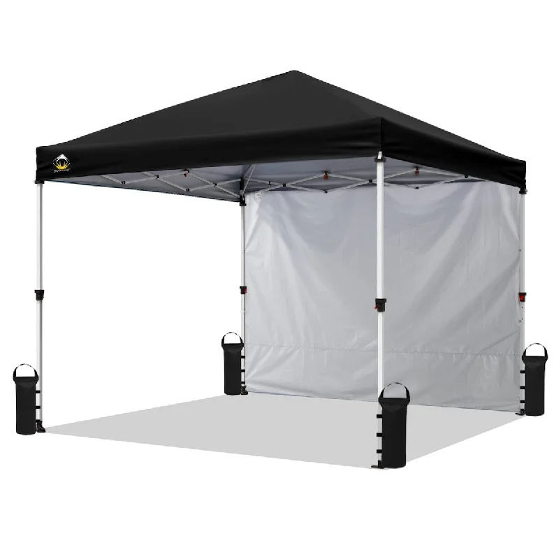 Pop Up Canopy Tent 10X10 Commercial Instant Canopy Tent Outdoor (10x10, Black)