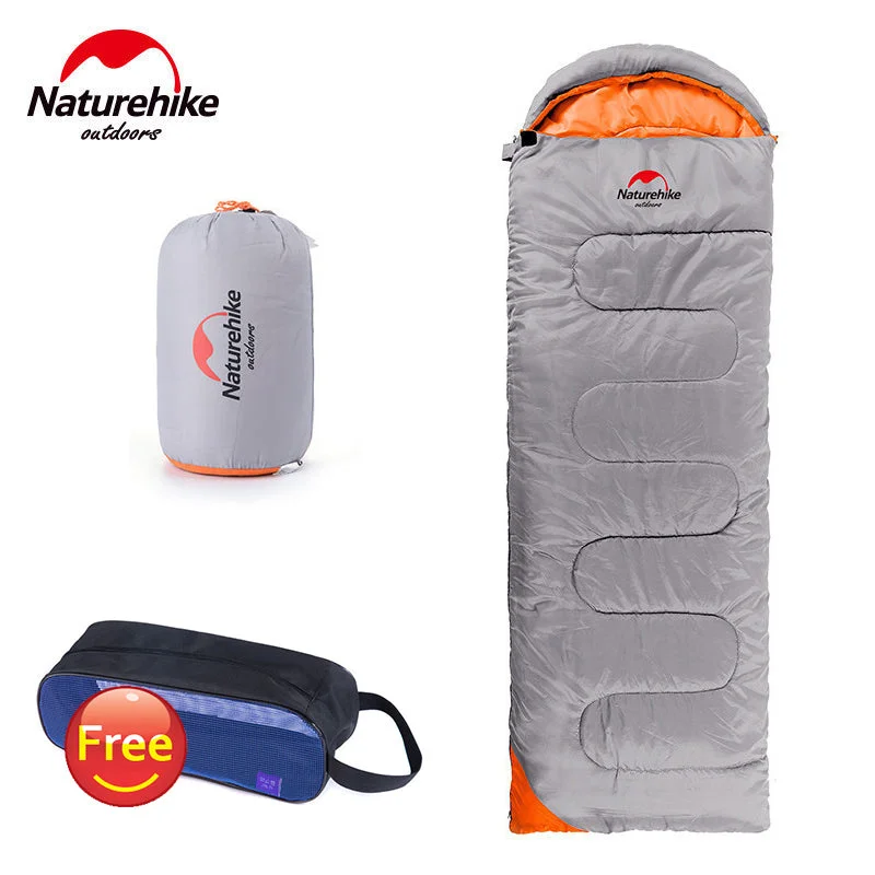 Waterproof Ultralight Spring Autumn Outdoor Camping hiking Envelope Sleeping Bag with Cap