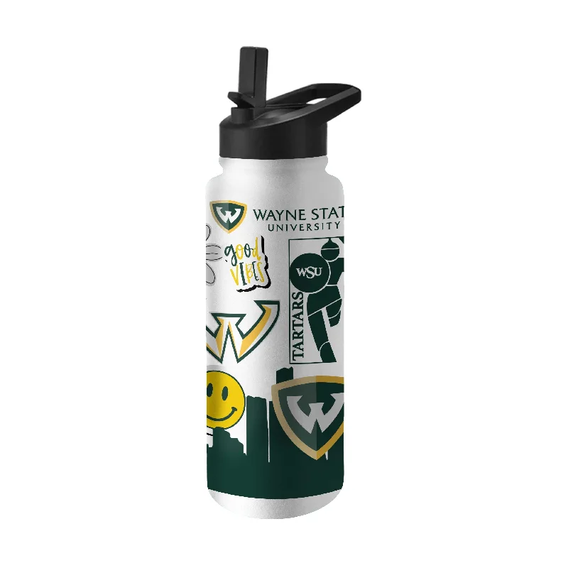 Wayne State 34oz Native Quencher Bottle