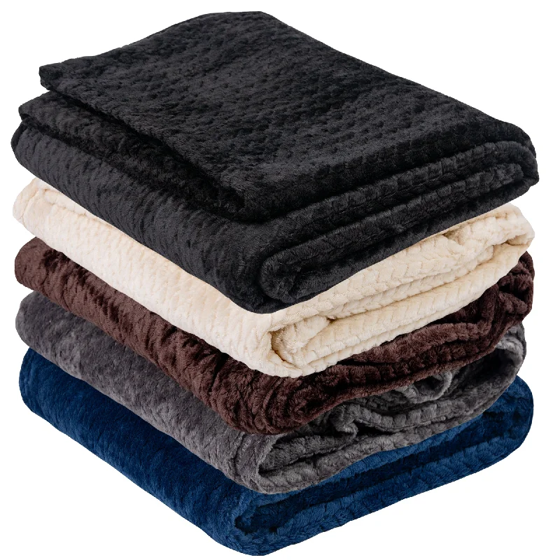 Soft Fleece Waffle Blankets 50" x 60" (250 GSM)