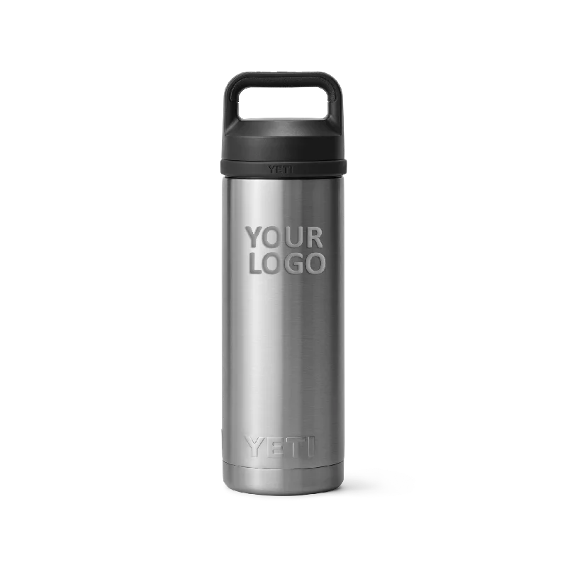 YETI Custom 18 Oz Rambler Bottles with Chug Cap, Stainless