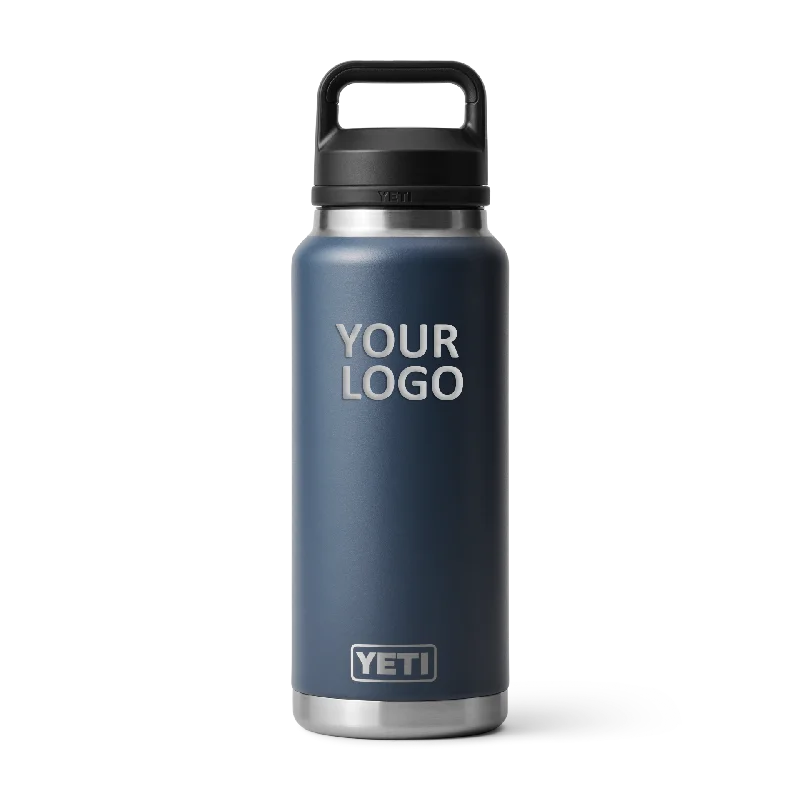 YETI Custom 36 Oz Rambler Bottles with Chug Cap, Navy