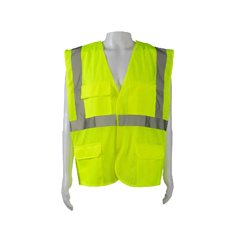 LVM2/OVM2-5PB ANSI 107 Class II Mesh Safety Vest 5-Point Break Away