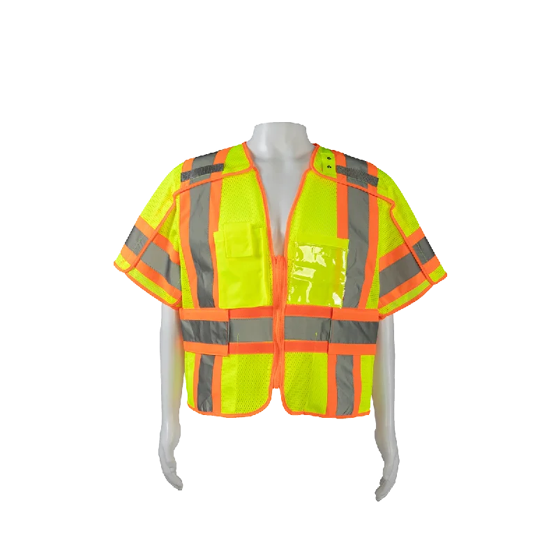 LVM3/OVM3-5PB-CB1 ANSI 107-Class 3 High-Vis Mesh Breakaway Short Sleeve Vest Two Tone Deluxe