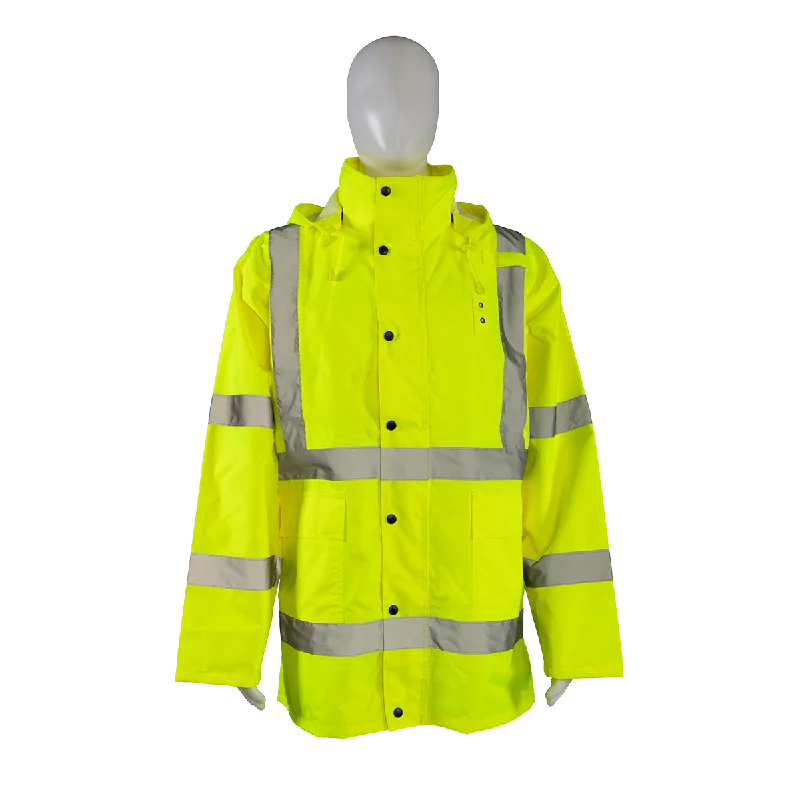 LRJK-C3 ANSI/ISEA Class 3 Lime Waterproof Rain Jacket