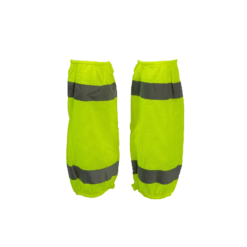 LMG-CE ANSI Class E Lime Mesh Reflective Leggings/Gaiters With Adjustable Velcro Closures