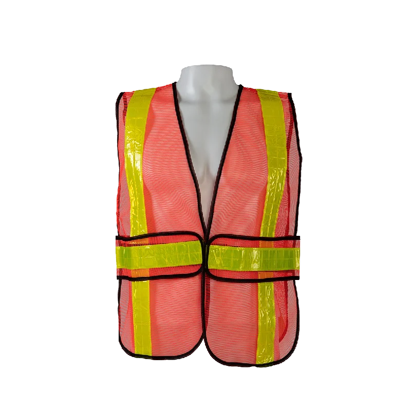 OVM-HGCSA ANSI NON-Rated Orange Mesh Vest With Adjustable Sides & Reflective “X” On Back