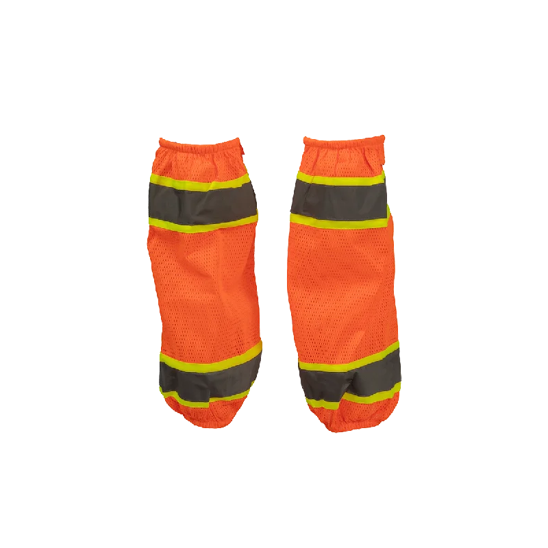 OMGL-CE ANSI Class E Orange Mesh/Lime Contrast Reflective Leggings With Adjustable Velcro Closures