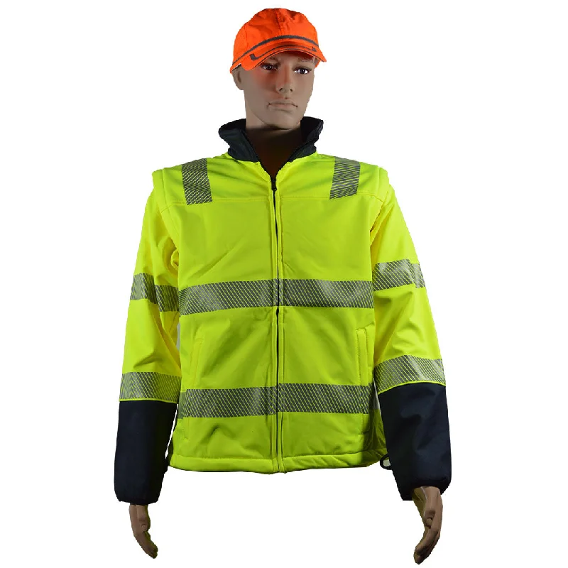 SFJ-LHV/OHV SOFT SHELL JACKET, ANSI CLASS 3, HIGH-VIS LIME OR ORANGE